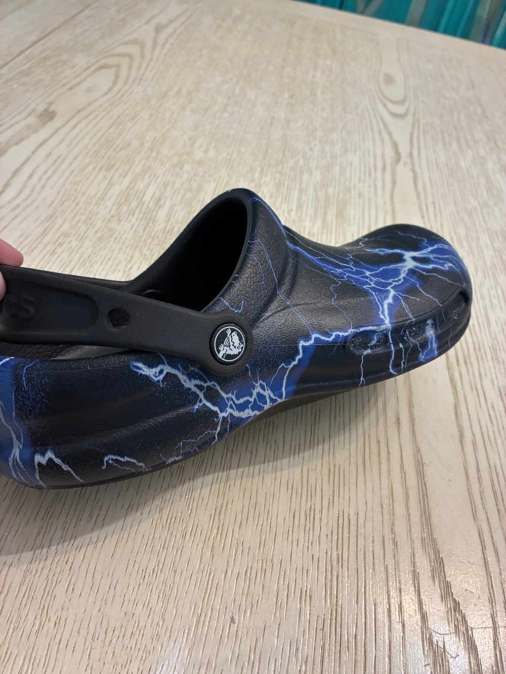 Unisex Crocs Bistro Slip Resistant Work Clogs Shoes (Black/Blue Lightning) - Picture 12 of 13